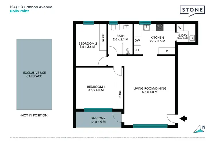 Floorplan of Homely unit listing, 12a/1-3 Gannon Avenue, Dolls Point NSW 2219