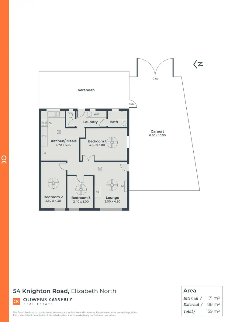Floorplan of Homely house listing, 54 Knighton Road, Elizabeth North SA 5113