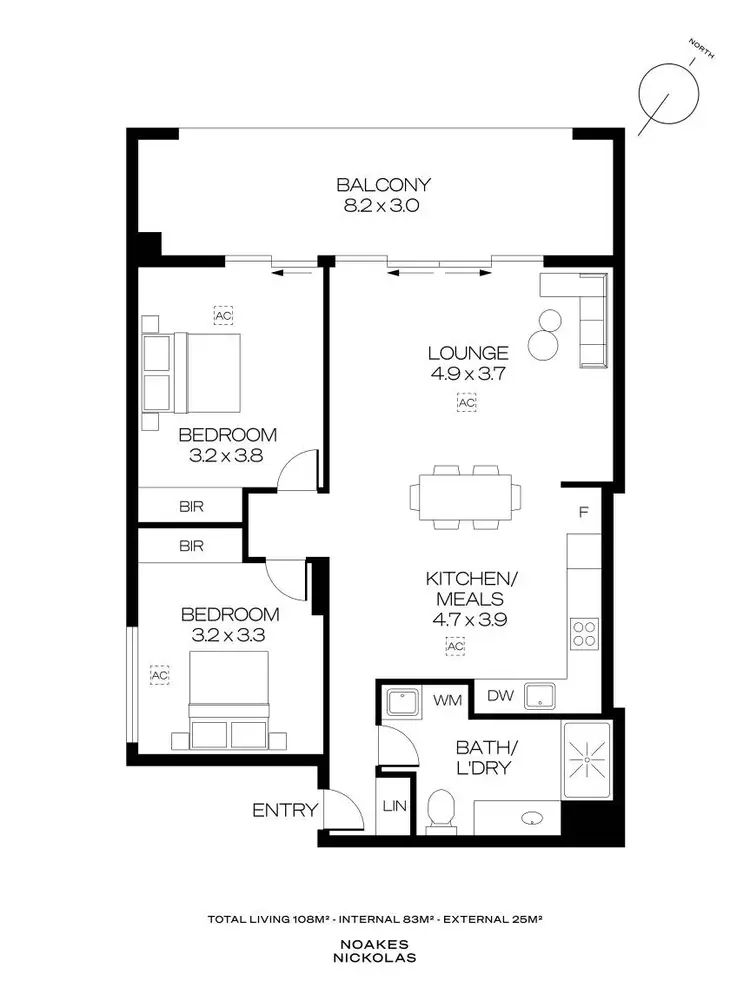 Floorplan of Homely house listing, 302/1-5 Euston Walk, Mawson Lakes SA 5095