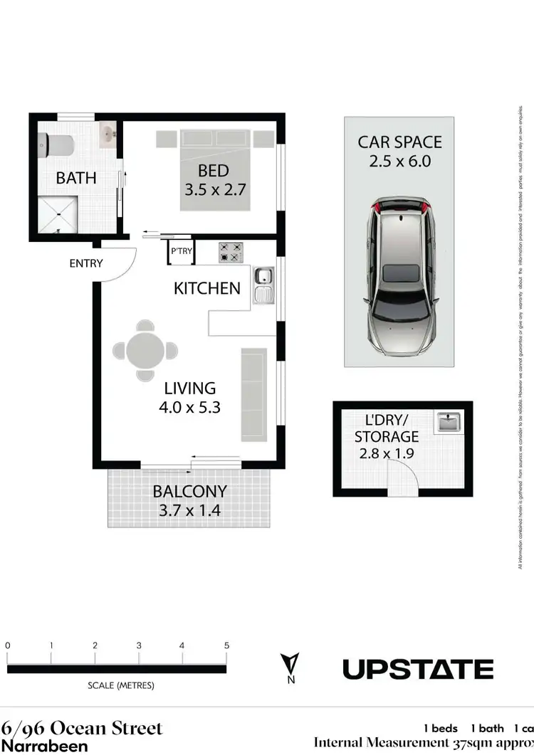Floorplan of Homely apartment listing, 6/96 Ocean Street, Narrabeen NSW 2101