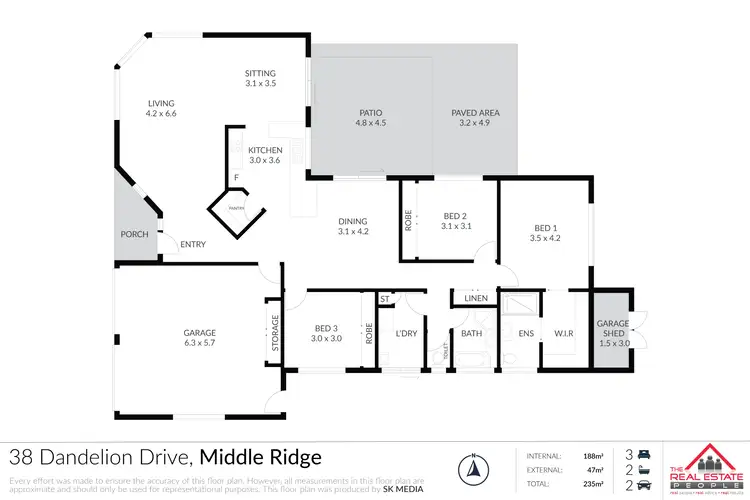 Floorplan of Homely house listing, 38 Dandelion Drive, Middle Ridge QLD 4350