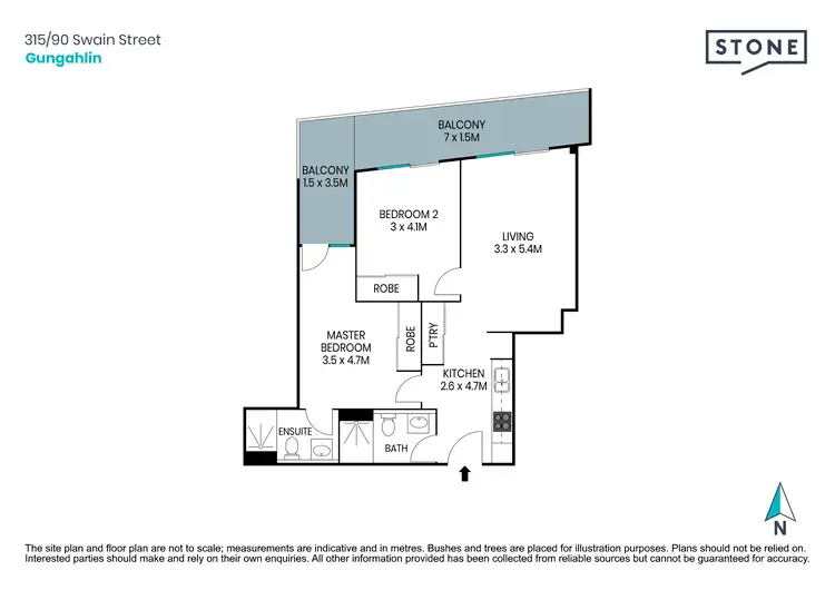 Floorplan of Homely apartment listing, 315/90 Swain Street, Gungahlin ACT 2912