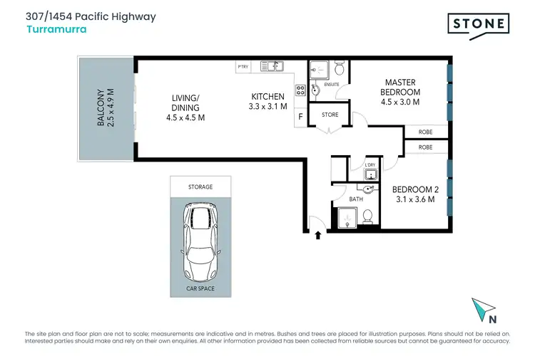 Floorplan of Homely unit listing, 1454 Pacific Highway, Turramurra NSW 2074