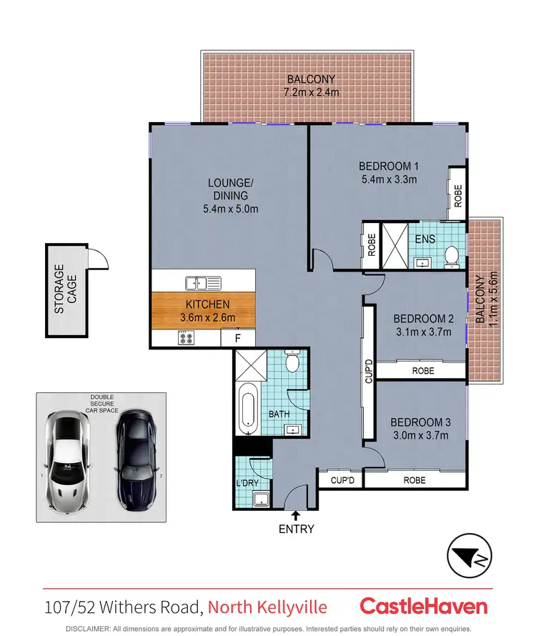 Floorplan of Homely apartment listing, 107/52 Withers Road, North Kellyville NSW 2155