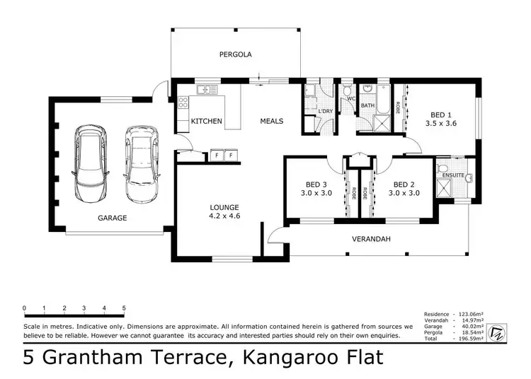 Floorplan of Homely house listing, 5 Grantham Terrace, Kangaroo Flat VIC 3555