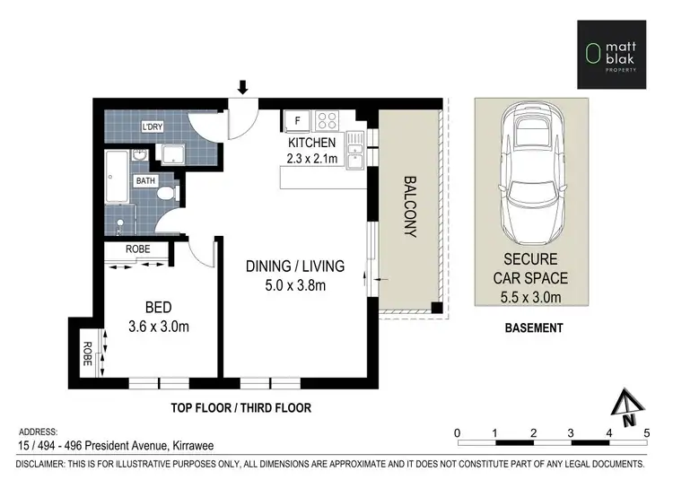 Floorplan of Homely unit listing, 15/494-496 President Avenue, Kirrawee NSW 2232