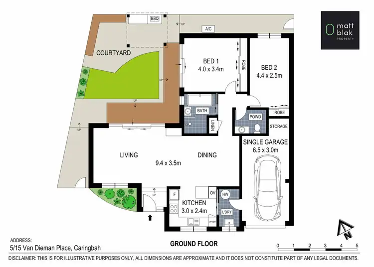 Floorplan of Homely villa listing, 5/15 Van Dieman Place, Caringbah NSW 2229