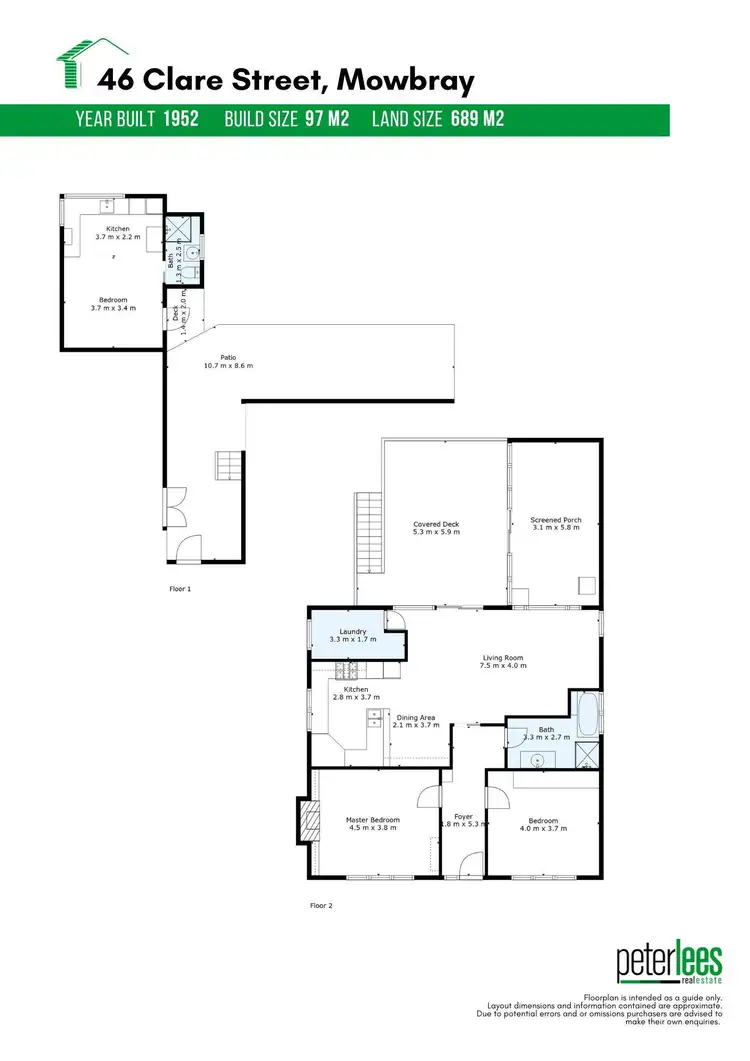 Floorplan of Homely house listing, 46 Clare Street, Mowbray TAS 7248