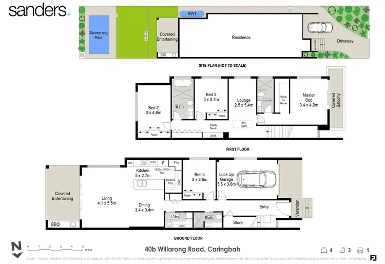 Floorplan of Homely semi-detached listing, 40B Willarong Road, Caringbah NSW 2229
