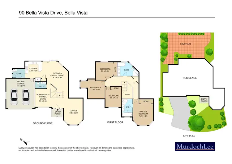 Floorplan of Homely semi-detached listing, 90 Bella Vista Drive, Bella Vista NSW 2153