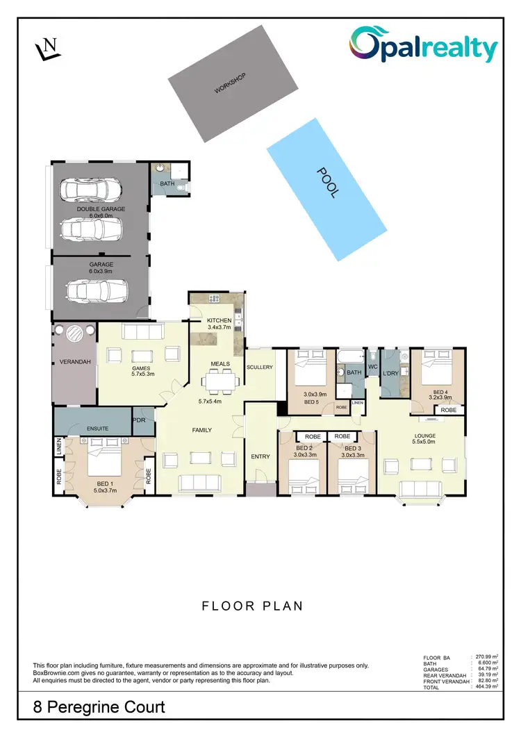 Floorplan of Homely house listing, 8 Peregrine Court, Singleton WA 6175