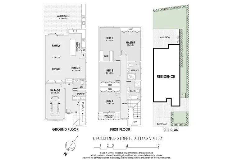 Floorplan of Homely semi-detached listing, 6 Fullford Street, Dundas Valley NSW 2117