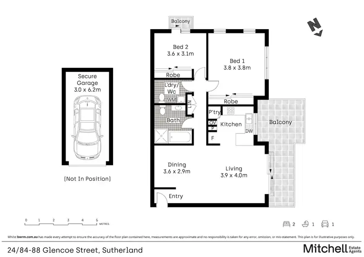 Floorplan of Homely apartment listing, 24/84-88 Glencoe Street, Sutherland NSW 2232
