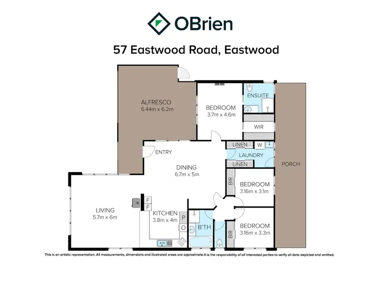 Floorplan of Homely house listing, 57 Eastwood Road, Eastwood VIC 3875