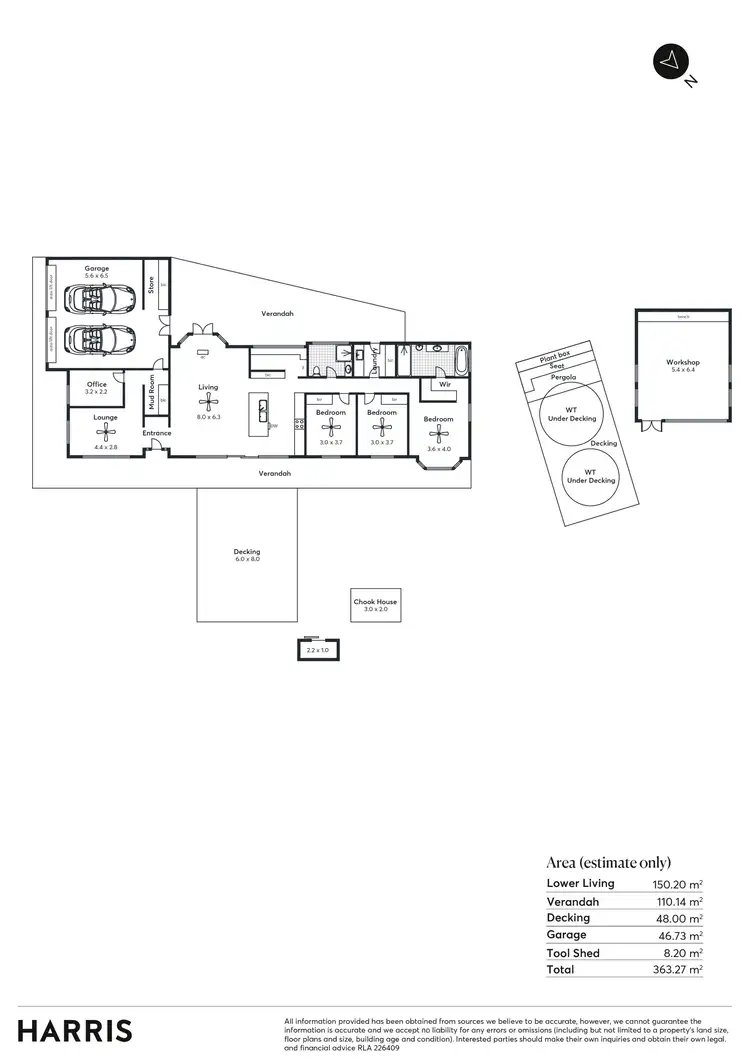 Floorplan of Homely house listing, 378 Woods Hill Road, Norton Summit SA 5136