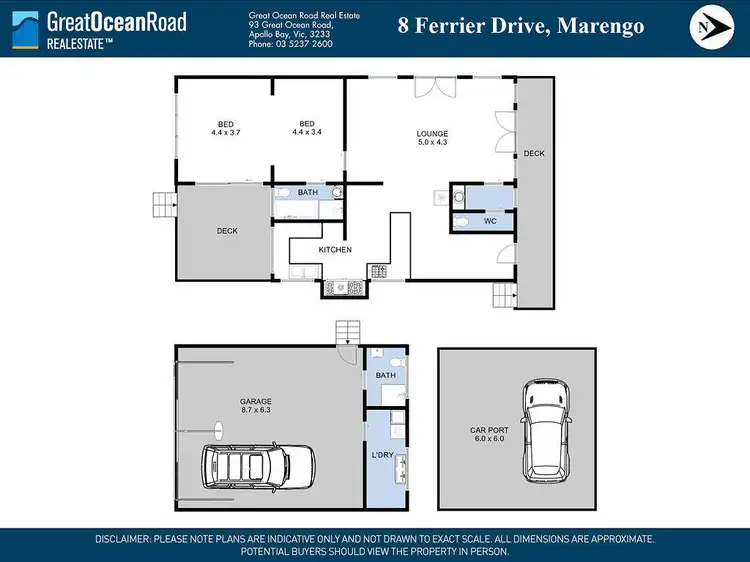 Floorplan of Homely house listing, 8 Ferrier Drive, Marengo VIC 3233