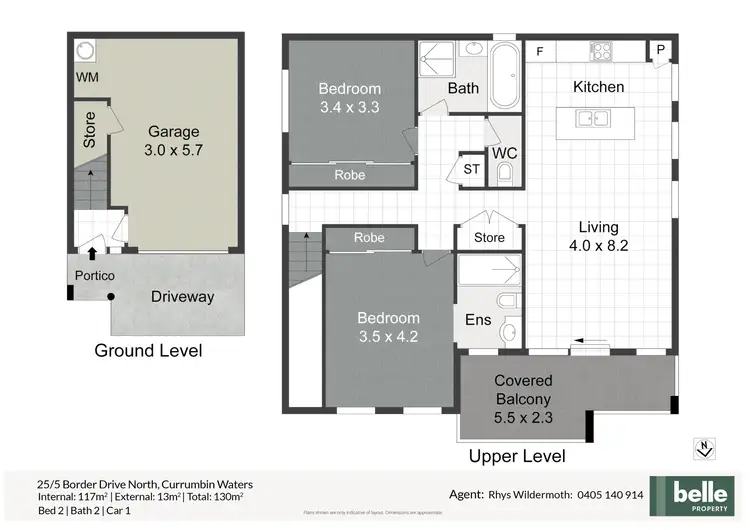 Floorplan of Homely townhouse listing, 25/5 Border North Drive, Currumbin Waters QLD 4223
