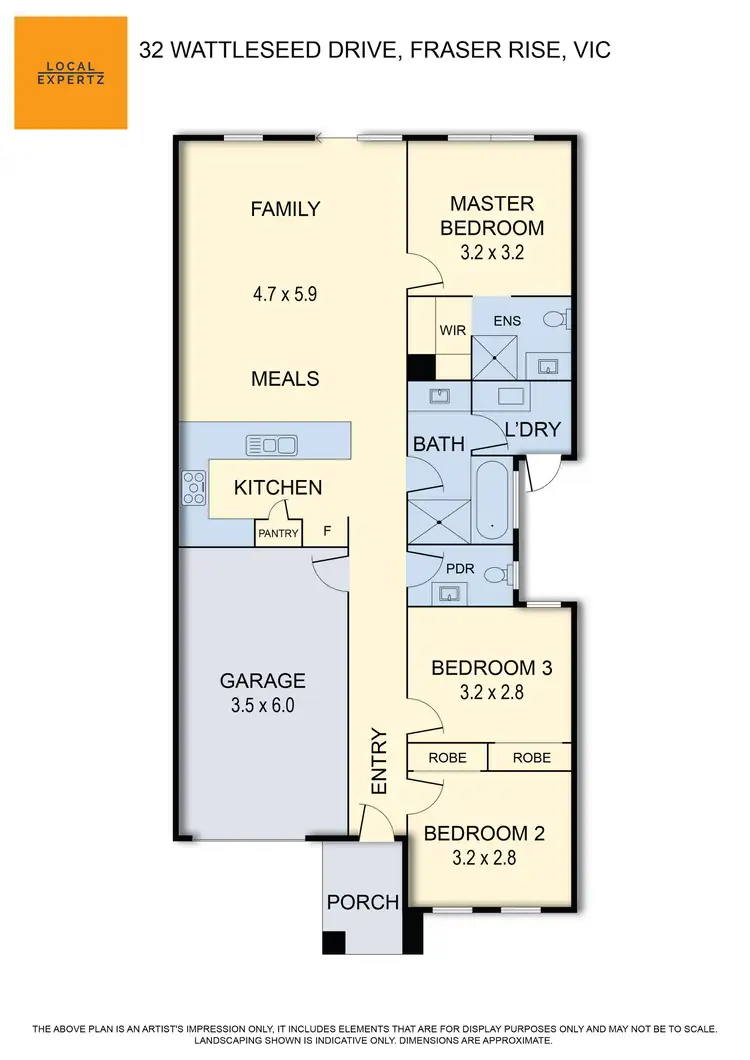 Floorplan of Homely house listing, 32 Wattleseed Drive, Fraser Rise VIC 3336