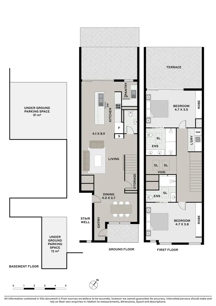 Floorplan of Homely apartment listing, 3/1 Burnett Street, North Hobart TAS 7000