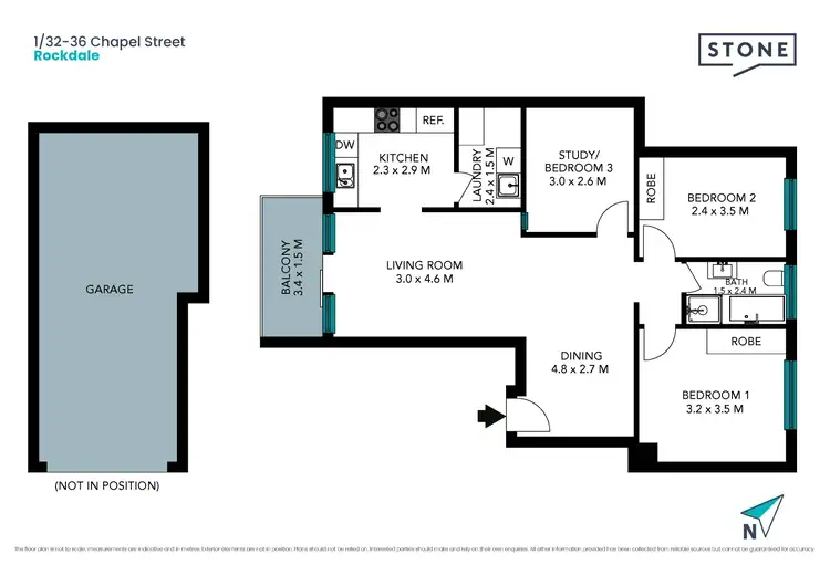 Floorplan of Homely apartment listing, 1/32-36 Chapel Street, Rockdale NSW 2216