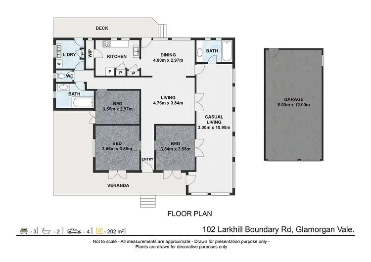 Floorplan of Homely house listing, 102 Larkhill Boundary Road, Glamorgan Vale QLD 4306