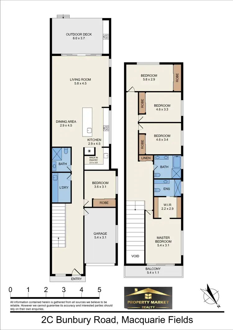 Floorplan of Homely semi-detached listing, 2C Bunbury Road, Macquarie Fields NSW 2564