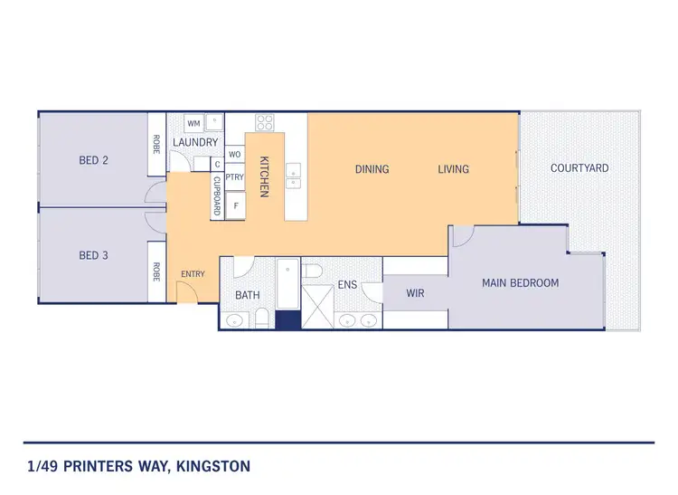 Floorplan of Homely apartment listing, 1/49 Printers Way, Kingston ACT 2604