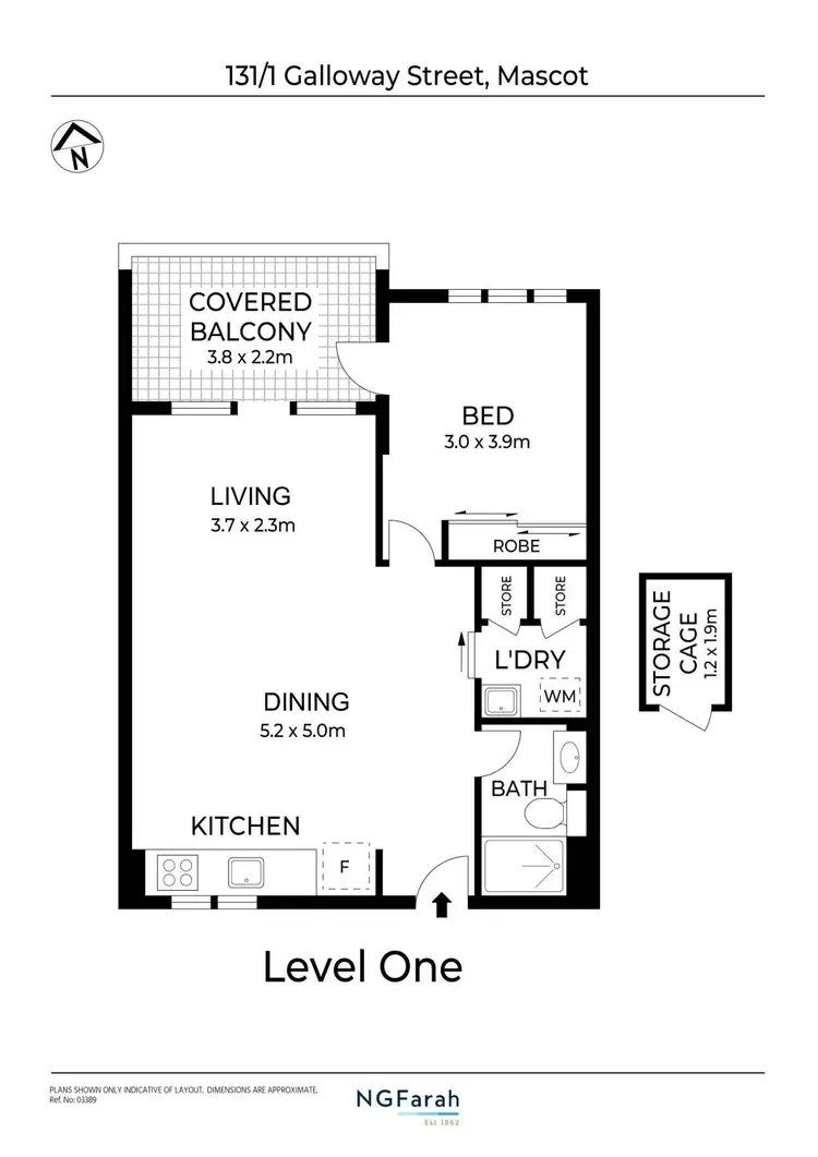 Floorplan of Homely apartment listing, 131/1 Galloway Street, Mascot NSW 2020