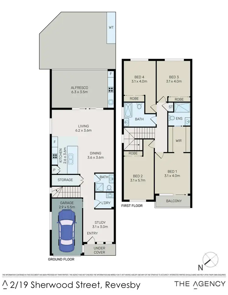 Floorplan of Homely townhouse listing, 2/19-21 Sherwood Street, Revesby NSW 2212