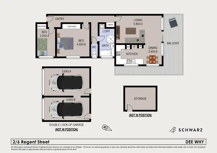 Floorplan of Homely unit listing, 2/6 Regent Street, Dee Why NSW 2099