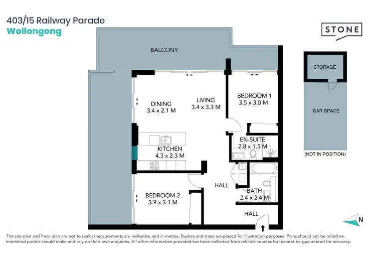 Floorplan of Homely apartment listing, 403/15 Railway Parade, Wollongong NSW 2500