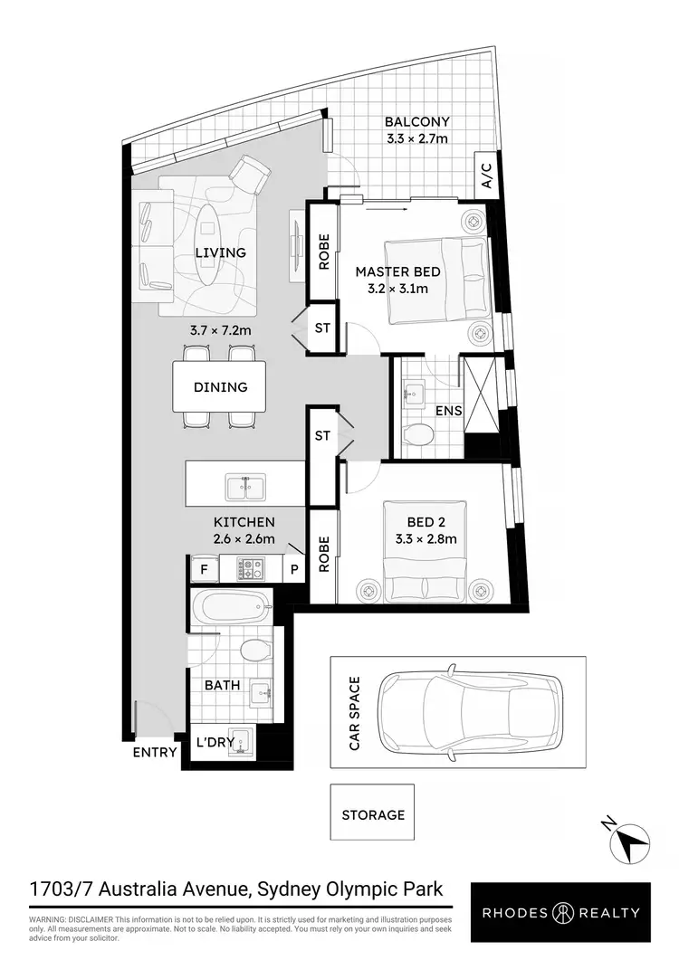 Floorplan of Homely apartment listing, 1703/7 Australia Avenue, Sydney Olympic Park NSW 2127