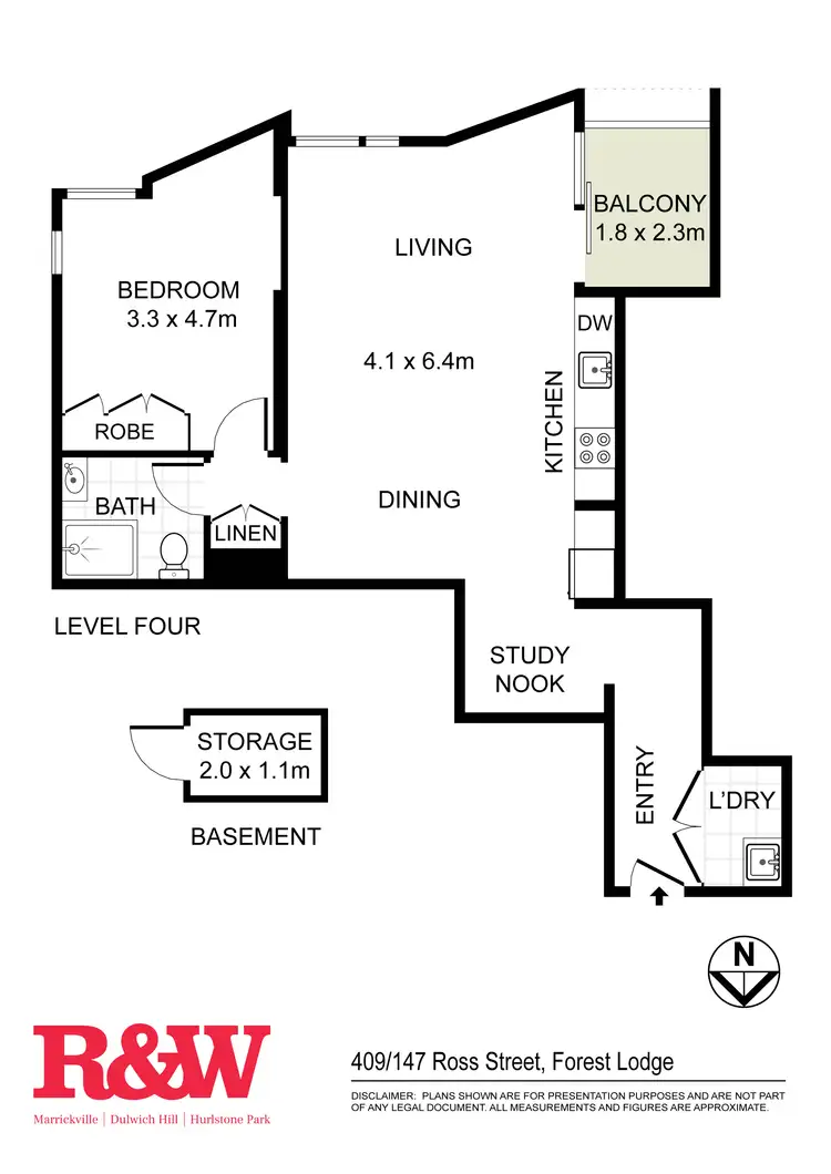 Floorplan of Homely apartment listing, 409/147 Ross Street, Forest Lodge NSW 2037