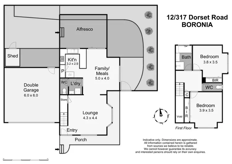 Floorplan of Homely townhouse listing, 12/317 Dorset Road, Boronia VIC 3155