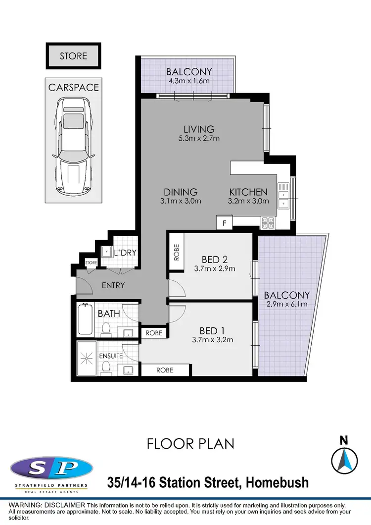 Floorplan of Homely apartment listing, 35/14-16 Station Street, Homebush NSW 2140