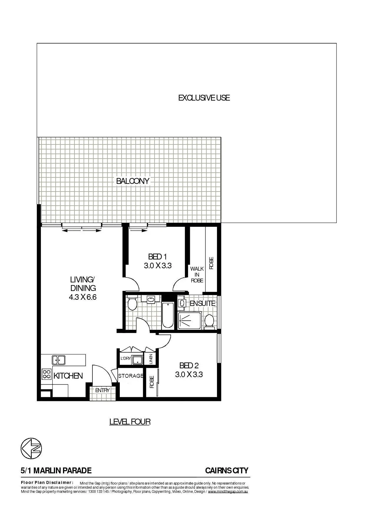 Floorplan of Homely apartment listing, 5/1 Marlin Parade, Cairns City QLD 4870