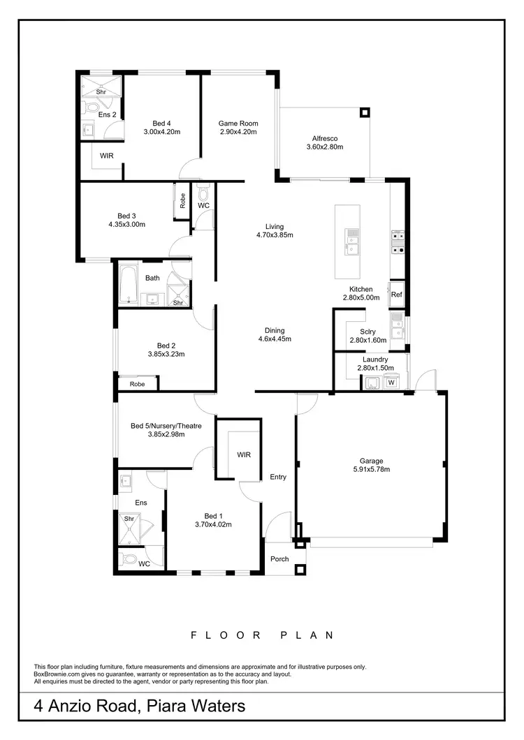 Floorplan of Homely house listing, 4 Anzio Road, Piara Waters WA 6112