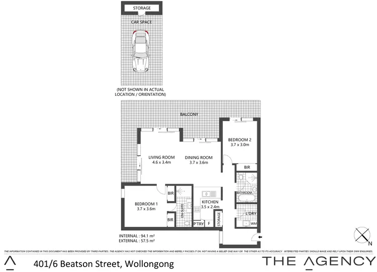 Floorplan of Homely apartment listing, 401/6 Beatson Street, Wollongong NSW 2500