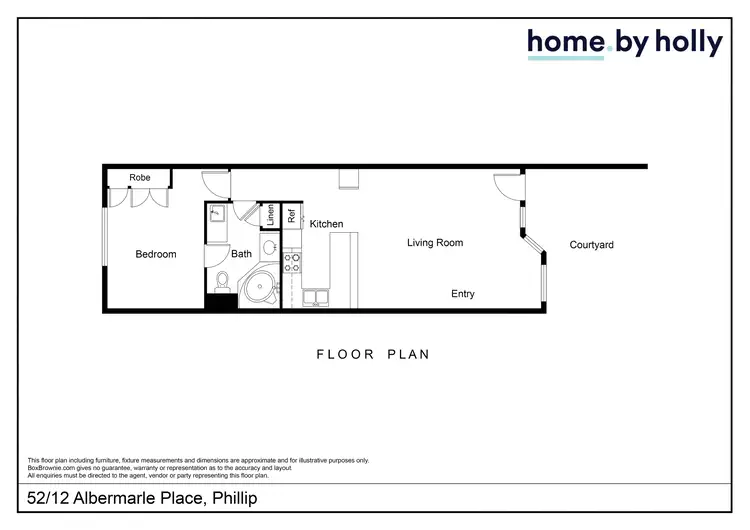Floorplan of Homely apartment listing, 52/12 Albermarle Place, Phillip ACT 2606