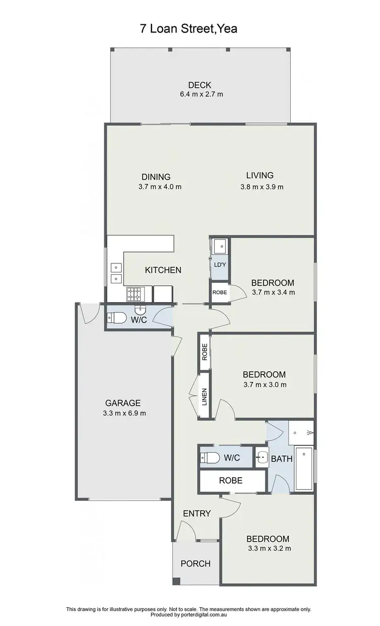 Floorplan of Homely house listing, 7 Loan Street, Yea VIC 3717