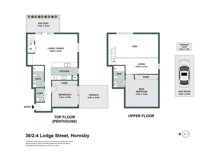Floorplan of Homely apartment listing, 36/2-4 Lodge Street, Hornsby NSW 2077
