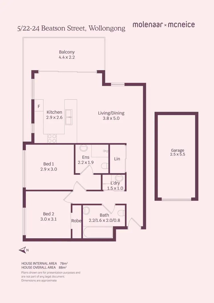 Floorplan of Homely apartment listing, 5/22-24 Beatson Street, Wollongong NSW 2500