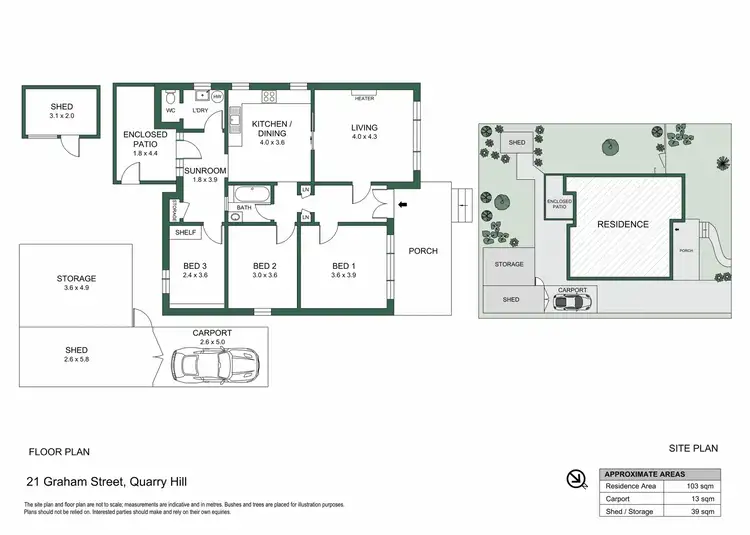 Floorplan of Homely house listing, 21 Graham Street, Quarry Hill VIC 3550