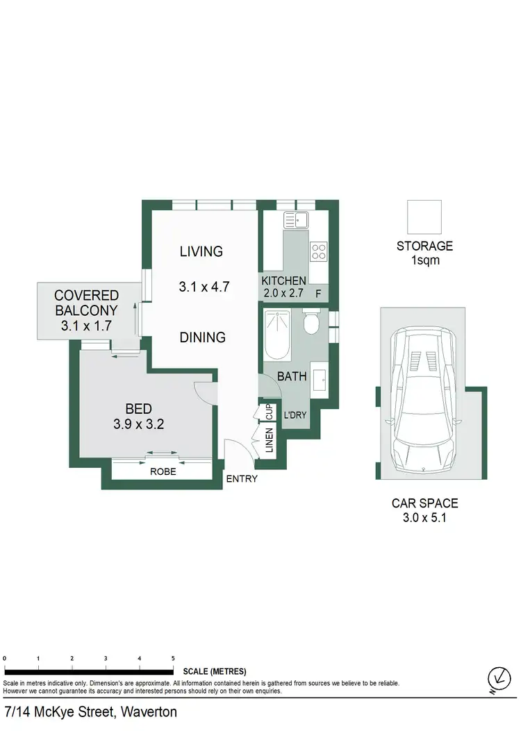 Floorplan of Homely apartment listing, 7/14 Mckye Street, Waverton NSW 2060