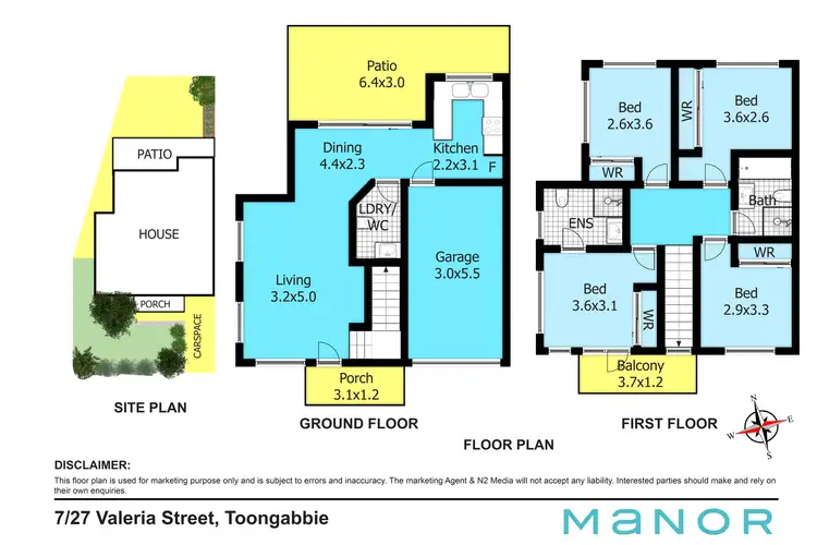 Floorplan of Homely townhouse listing, 7/27 Valeria Street, Toongabbie NSW 2146