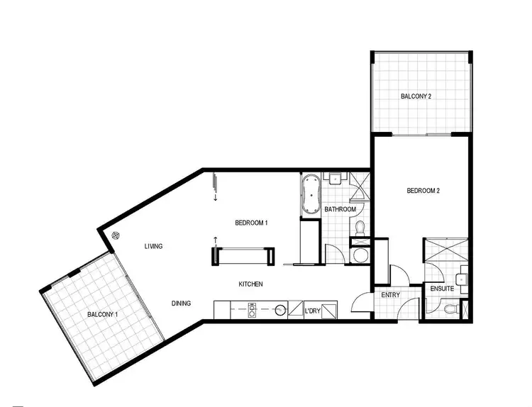 Floorplan of Homely apartment listing, 4218-19/1-25 Bells Boulevard, Kingscliff NSW 2487