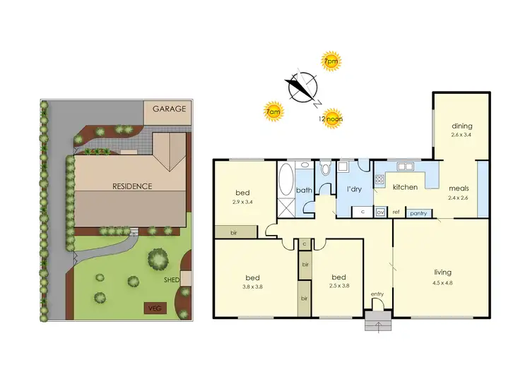 Floorplan of Homely townhouse listing, 1/80 McComb Boulevard, Frankston South VIC 3199