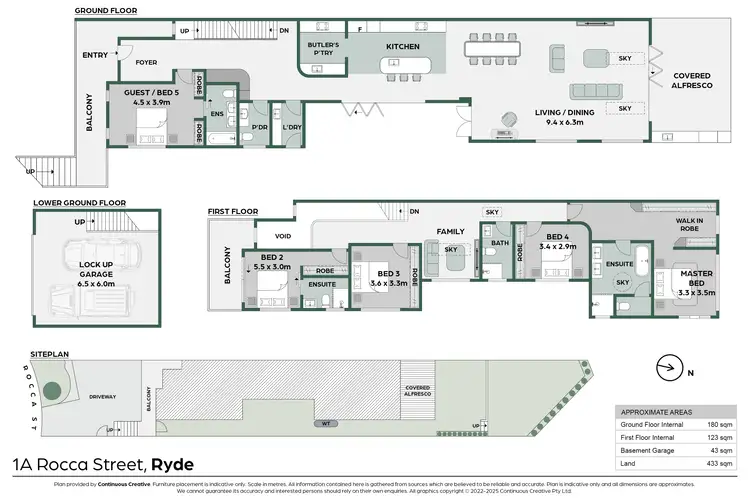 Floorplan of Homely semi-detached listing, 1A Rocca Street, Ryde NSW 2112