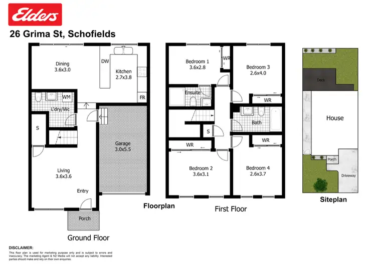 Floorplan of Homely townhouse listing, 26 Grima Street, Schofields NSW 2762