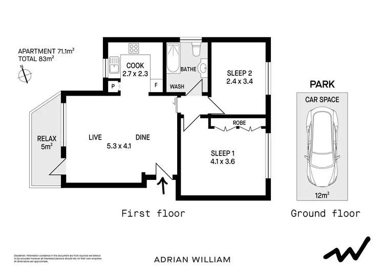 Floorplan of Homely apartment listing, 5/6-7 Kresser Grove, Canterbury NSW 2193